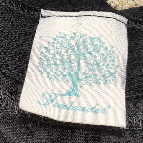 Freeloader | Black Super Soft Relaxed Fit Tunic Dolman 3/4 Sleeve Size M - Picture 6 of 10